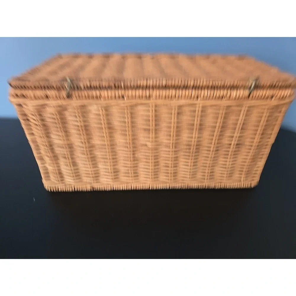 Vtg Storage‎ Basket Home Office Supplies Rectangle for Closet Nursery Home Decor